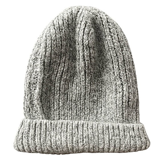 Hand Knitted Wool Hat | Vintage Gray Beanie - Picture 2 of 7